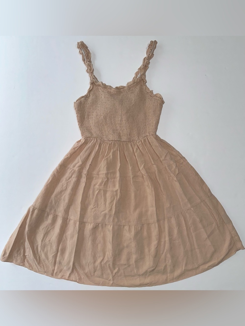 Faded Rose Smocked Babydoll Mini Dress